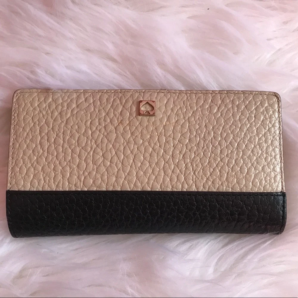 Kate Spade Staci Bifold Colorblock Wallet Cream